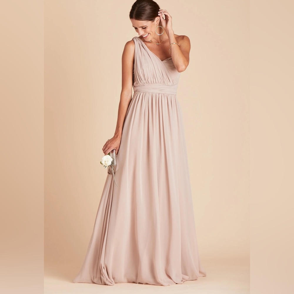 NWT Birdy Grey Dress GRACE CONVERTIBLE DRESS CHIFFON Taupe Small Best Seller